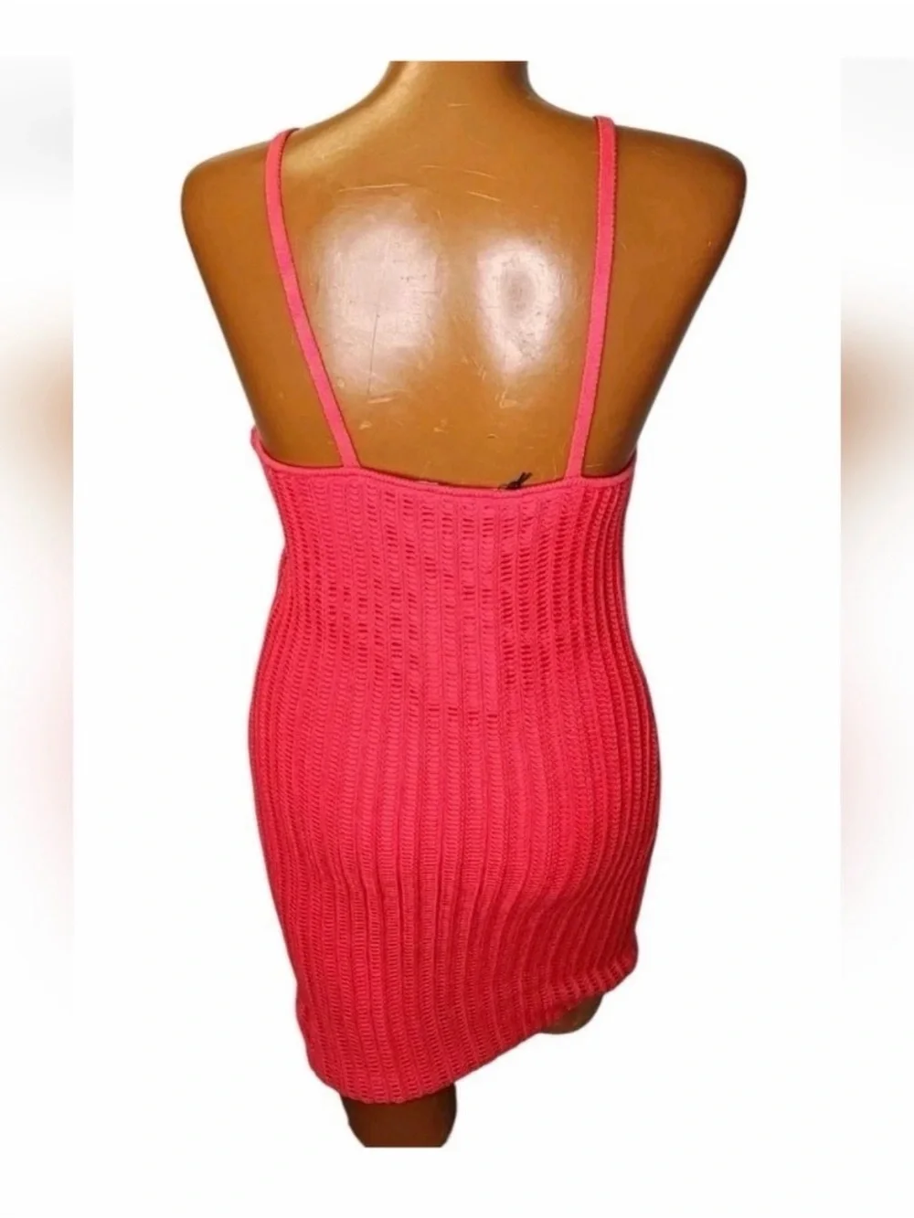 Atori Revolve Mimosa Dress Sz 4 Sm Red Crochet Knit Fitted Mini Resort Cruise